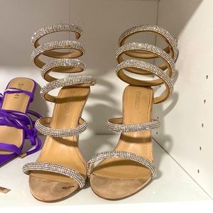 Sparkly stiletto heels